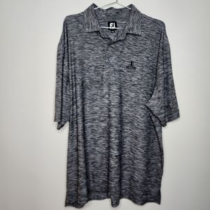 FootJoy Performance Golf Polo Black Heathered Size XXL